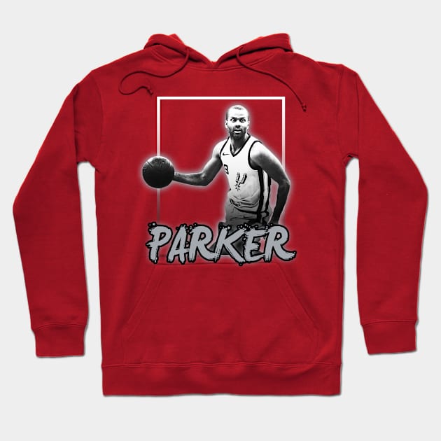 Tony Parker\\Basketball Legend Vintage Style Hoodie by Mysimplicity.art